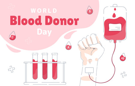 World blood donor day vector conceptのイラスト素材