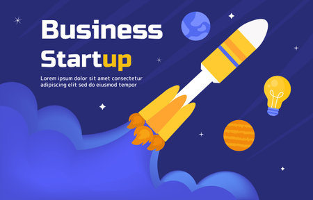 Business startup vector posterのイラスト素材