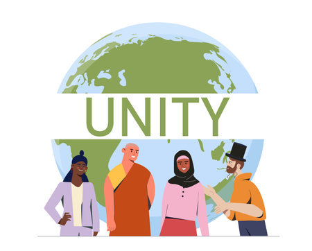Unity vector poster conceptのイラスト素材