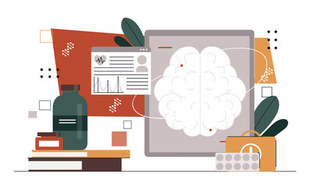 Psychiatrist equipment vector conceptのイラスト素材
