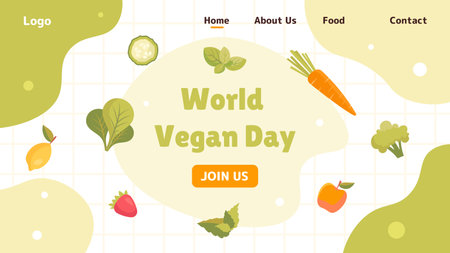World vegan day vector posterのイラスト素材