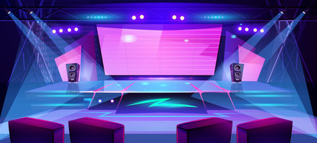 Concert stage with screenのイラスト素材