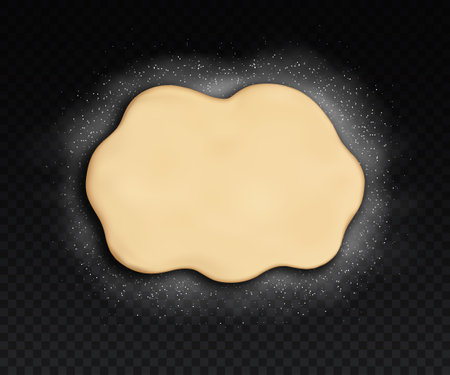 Realistic natural doughのイラスト素材