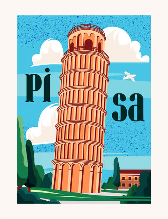 Travel Destination Vector Posterのイラスト素材