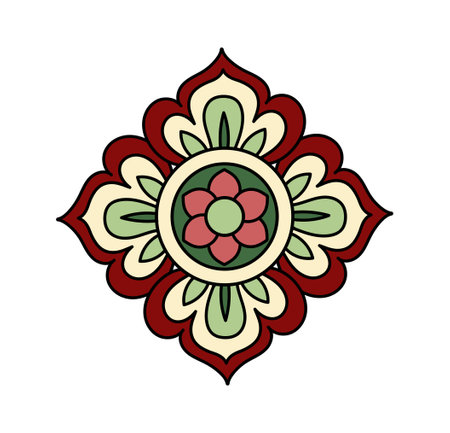 Paisley leaf vector linearのイラスト素材