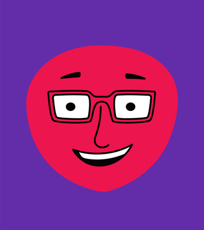 Cute doodle face vector conceptのイラスト素材