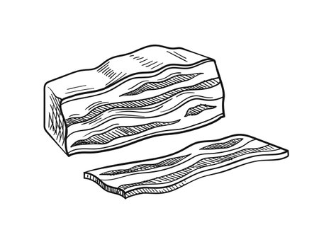 Meat product vector linearのイラスト素材