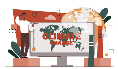 Climate global warming vector concept