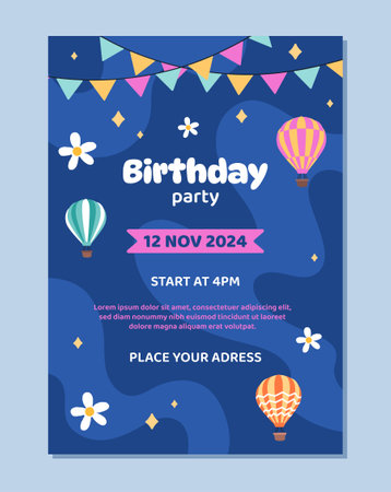 Birthday invitation vector conceptのイラスト素材