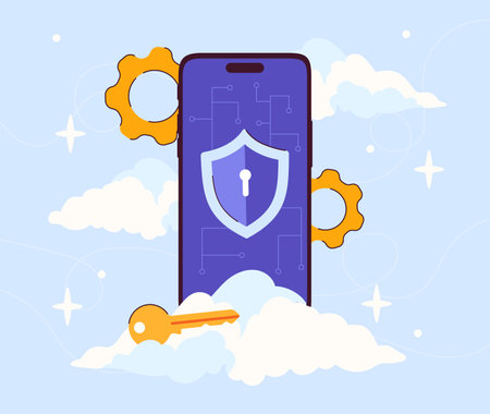 Digital data protection vectorのイラスト素材