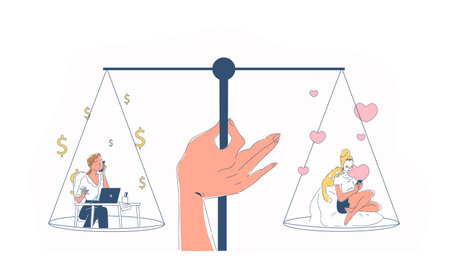 Work life balance vector simpleのイラスト素材