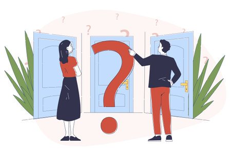 Make your choice people vector simpleのイラスト素材