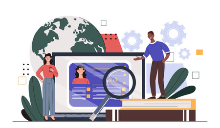 HR management vector conceptのイラスト素材