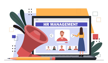 HR management vector conceptのイラスト素材
