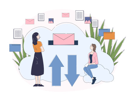 Cloud storage vector simpleのイラスト素材