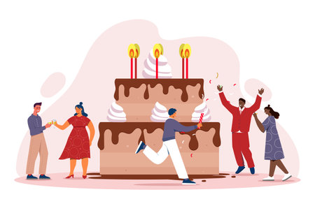 Birthday party vector conceptのイラスト素材