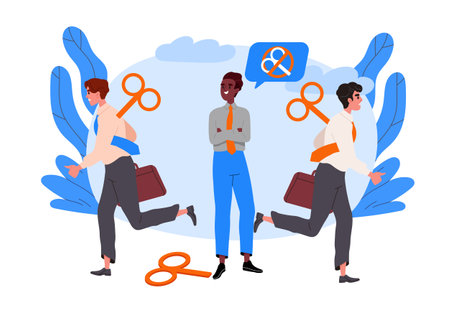 System failure workers vector conceptのイラスト素材