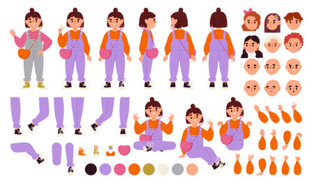 Vector Character Constructor for Animationのイラスト素材