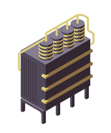 Vector Factory isometric iconのイラスト素材