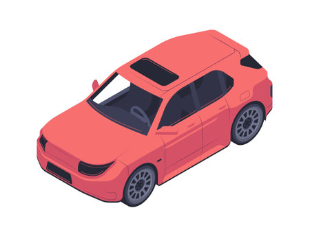 Public transport isometric vector iconのイラスト素材