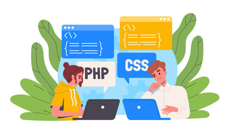 Different ways of programming vector conceptのイラスト素材