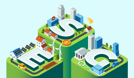 ESG concept. System for prioritizing environmental, social and corporate governance issues....