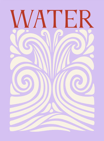 Abstract water-themed design. Vector illustrationのイラスト素材