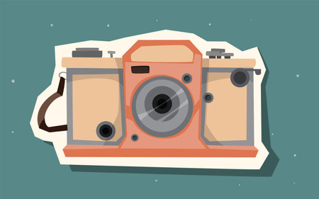 Retro camera vector illustration. Vector illustrationのイラスト素材