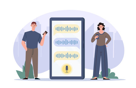 Messaging app concept. Vector illustrationのイラスト素材