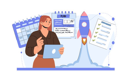 Business planning concept. Vector illustrationのイラスト素材