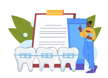 Dental care concept illustration. Vector illustrationのイラスト素材