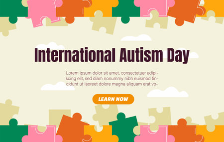 International Autism Day design. Vector illustrationのイラスト素材