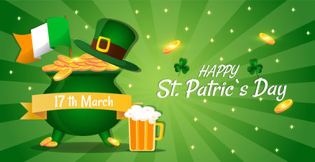 St. Patricks Day Celebration. Vector illustrationのイラスト素材
