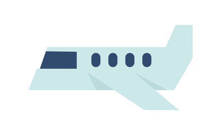 Private jet side view illustration. Vector illustrationのイラスト素材