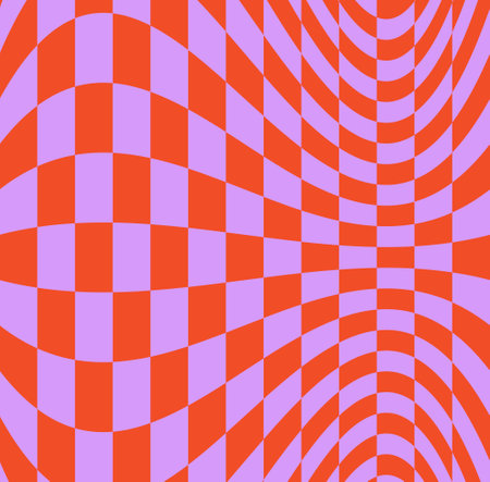 Optical illusion checkered pattern. Vector illustrationのイラスト素材