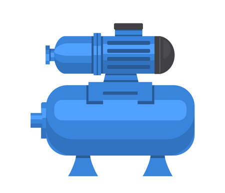 Industrial air compressor icon design. Vector illustrationのイラスト素材