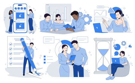 Business teamwork concepts. Vector illustrationのイラスト素材