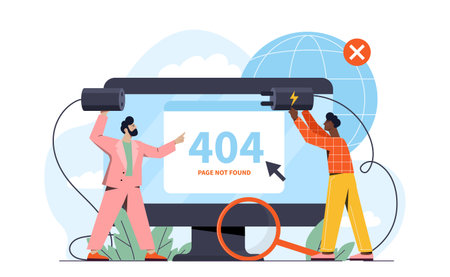 Error 404 page not found concept design. Vector illustration