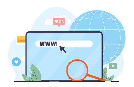 WWW search and internet concept vector. Vector illustrationのイラスト素材