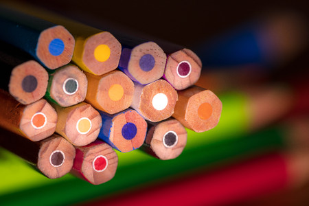 close up of some pencilsの写真素材