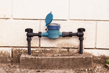Rusted Water Valves and Old Water meters.の写真素材