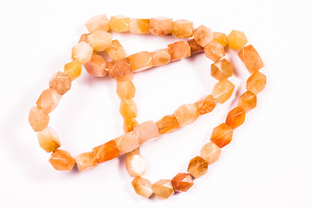 jade necklace Isolated on white background.の写真素材