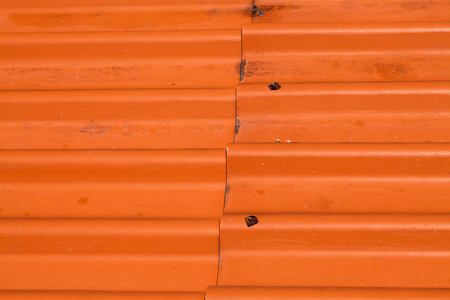 Orange tiles roof background. Top view.の写真素材