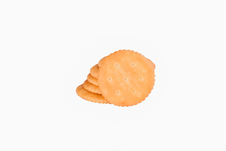 Crackers isolated on white background.の写真素材