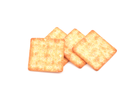 Crackers isolated on white background.の写真素材