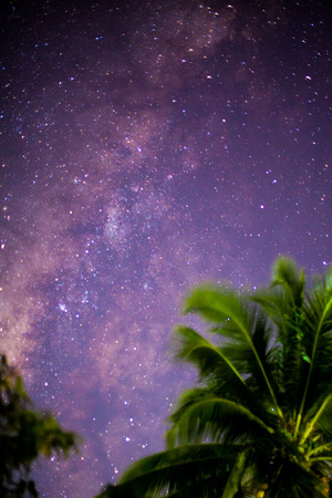 The Milky Way ,Long exposure photograph.の写真素材