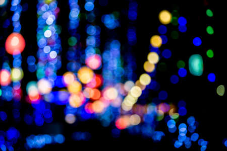 abstract background blue bokeh circles for Christmas background.の写真素材