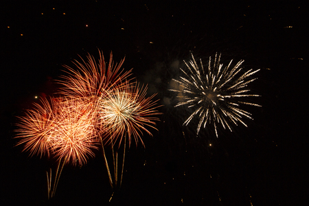 Fireworks in the night.の写真素材