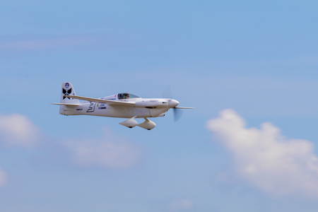 CHONBURI - THAILAND Nov, 20 : Stanislas Damilon in his plane Choas Teo during the Air Race 1 Championship Thailand in November 20, 2016 at U-Tapao International Airport, Chonburi, Thailandのeditorial素材