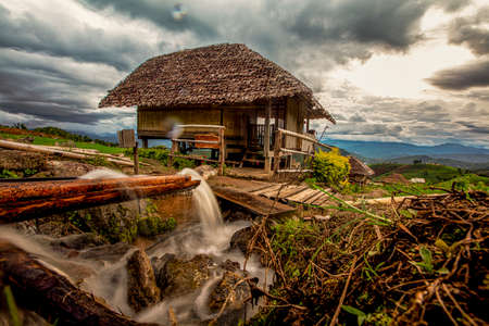 Chiang Mai ,Thailand. July 20 , 2020 : Tourist HomeStay At PapongPaing Mae-Jam Chiangmai. Thailandのeditorial素材